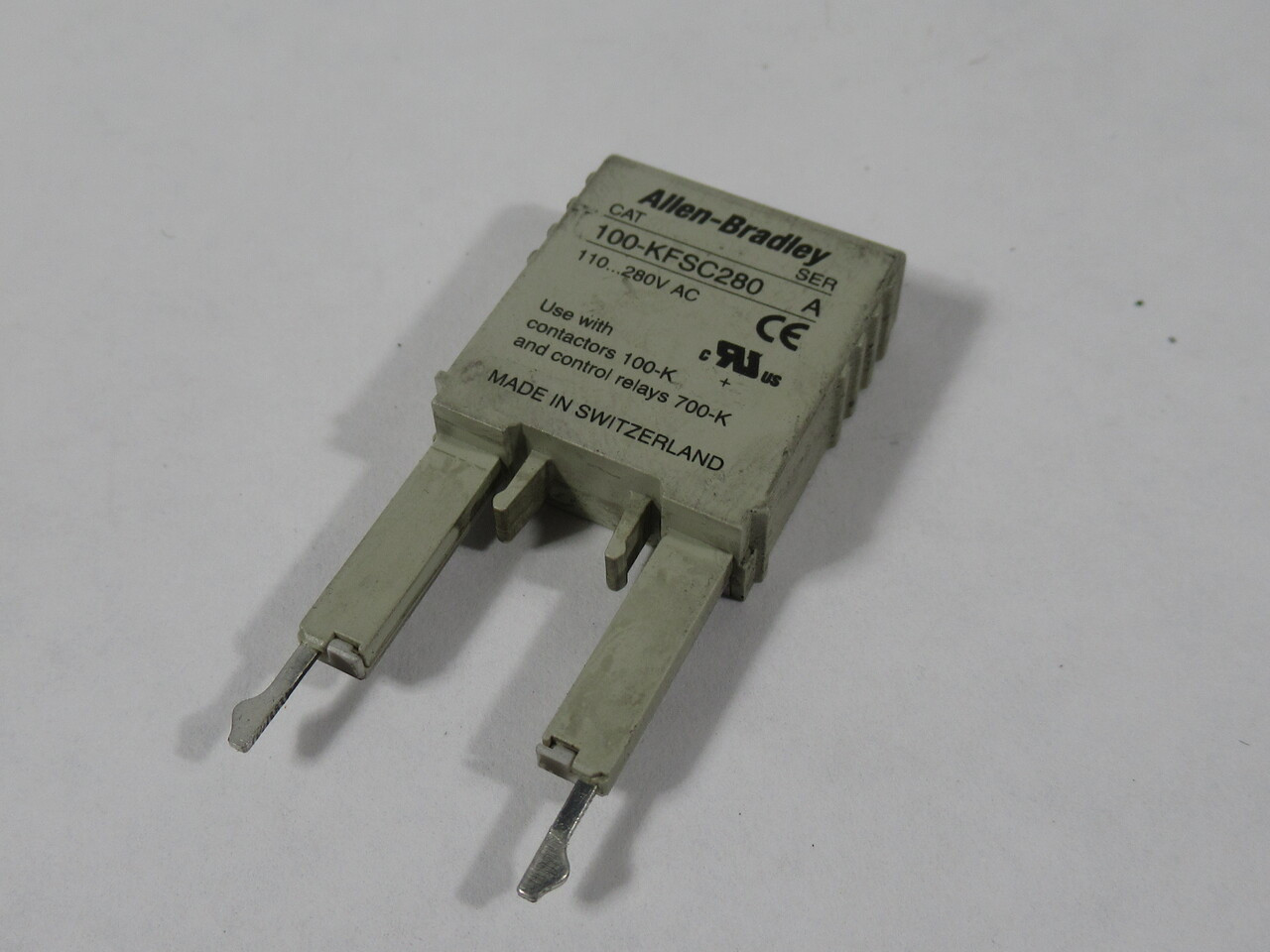 Allen-Bradley 100-KFSC280 Plug-In Surge Supressor Module 110-280VAC Ser A USED