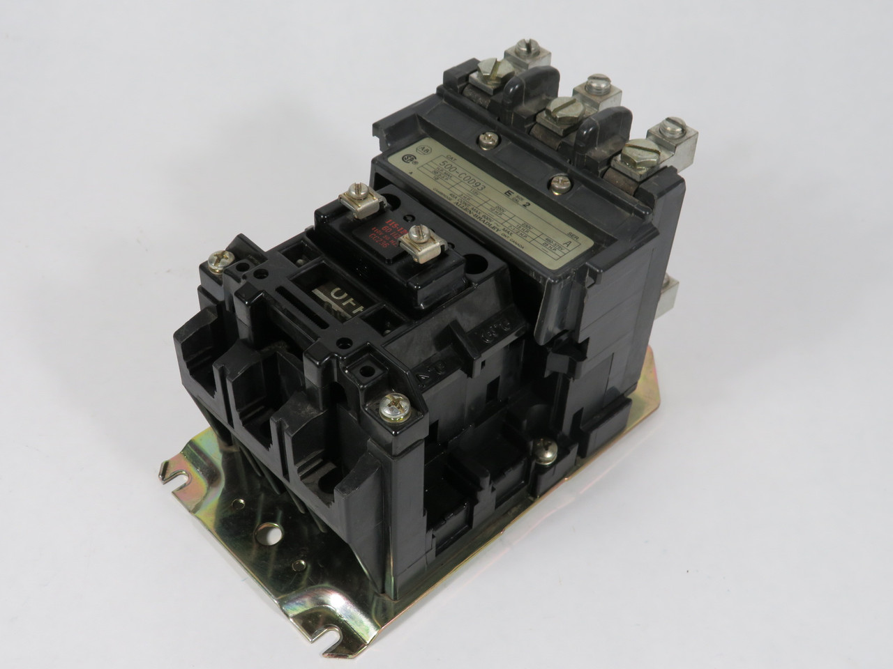 Allen-Bradley 500-COD93-X4 Series A Contactor 45A 3 Pole 120VAC Coil Size 2 USED