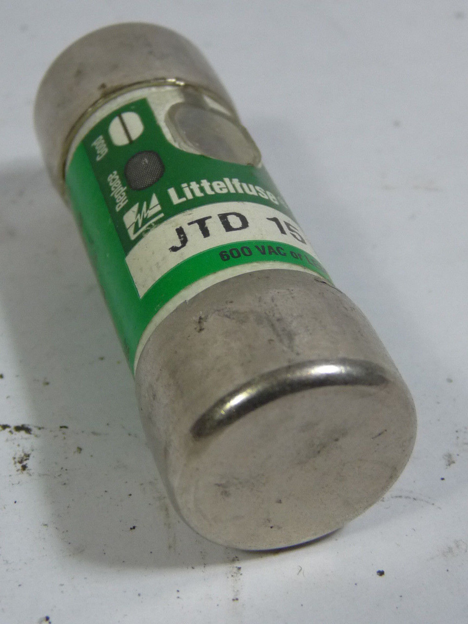 Littelfuse JTD-15-ID Time Delay Indicator Fuse 15A 600V USED