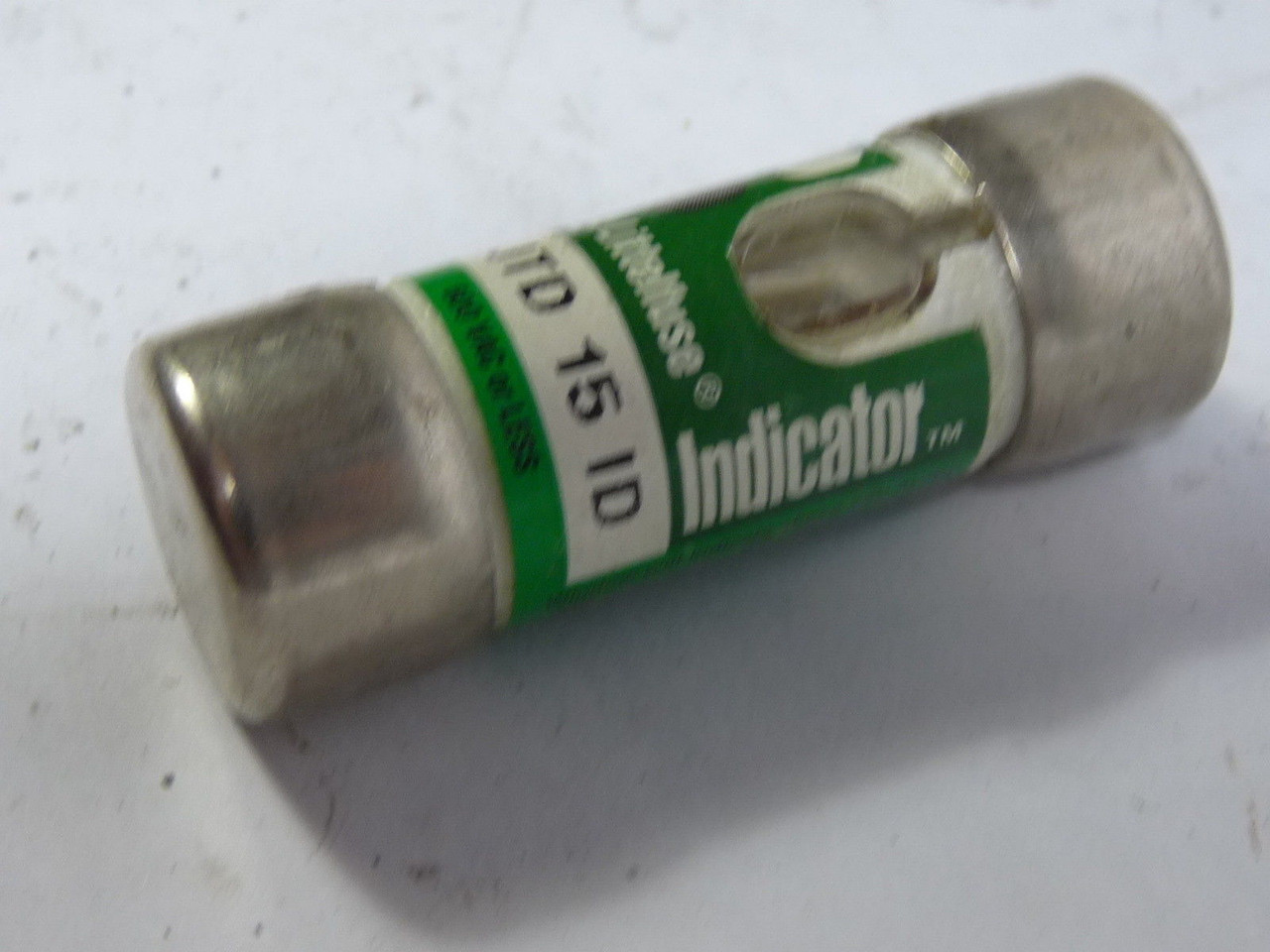 Littelfuse JTD-15-ID Time Delay Indicator Fuse 15A 600V USED