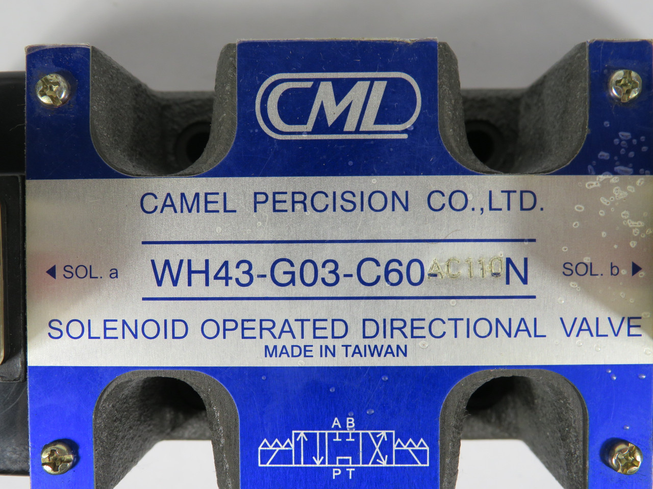 CML WH43-G03-C60-AC110-N Directional Valve 110V@50Hz 120V@60Hz SHELF WEAR NOP