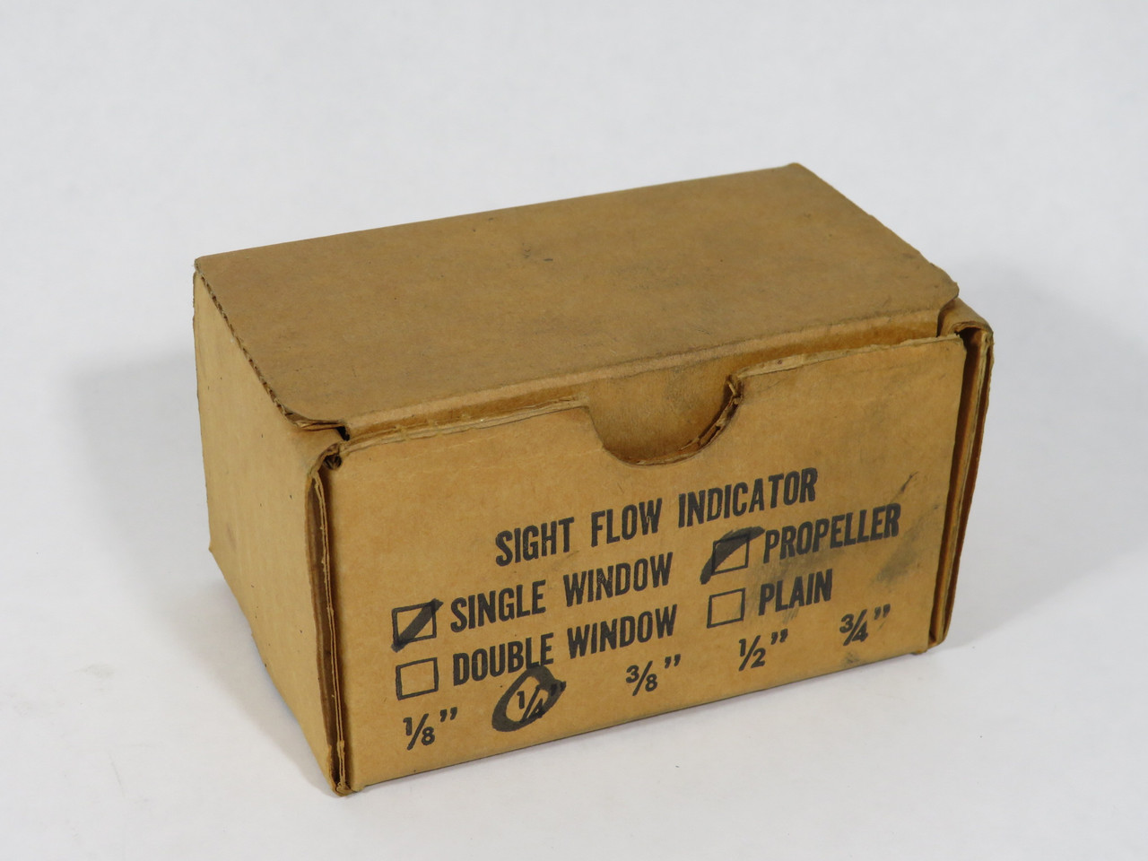 Generic Sight Flow Indicator Single Window w/ Propeller 1/4" NPT NEW