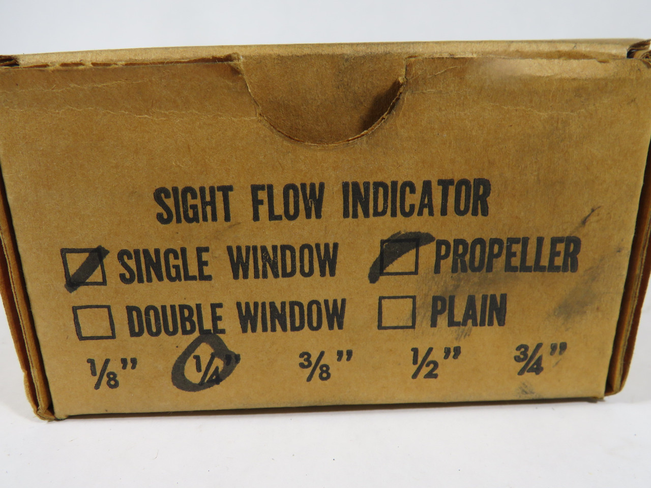 Generic Sight Flow Indicator Single Window w/ Propeller 1/4" NPT NEW