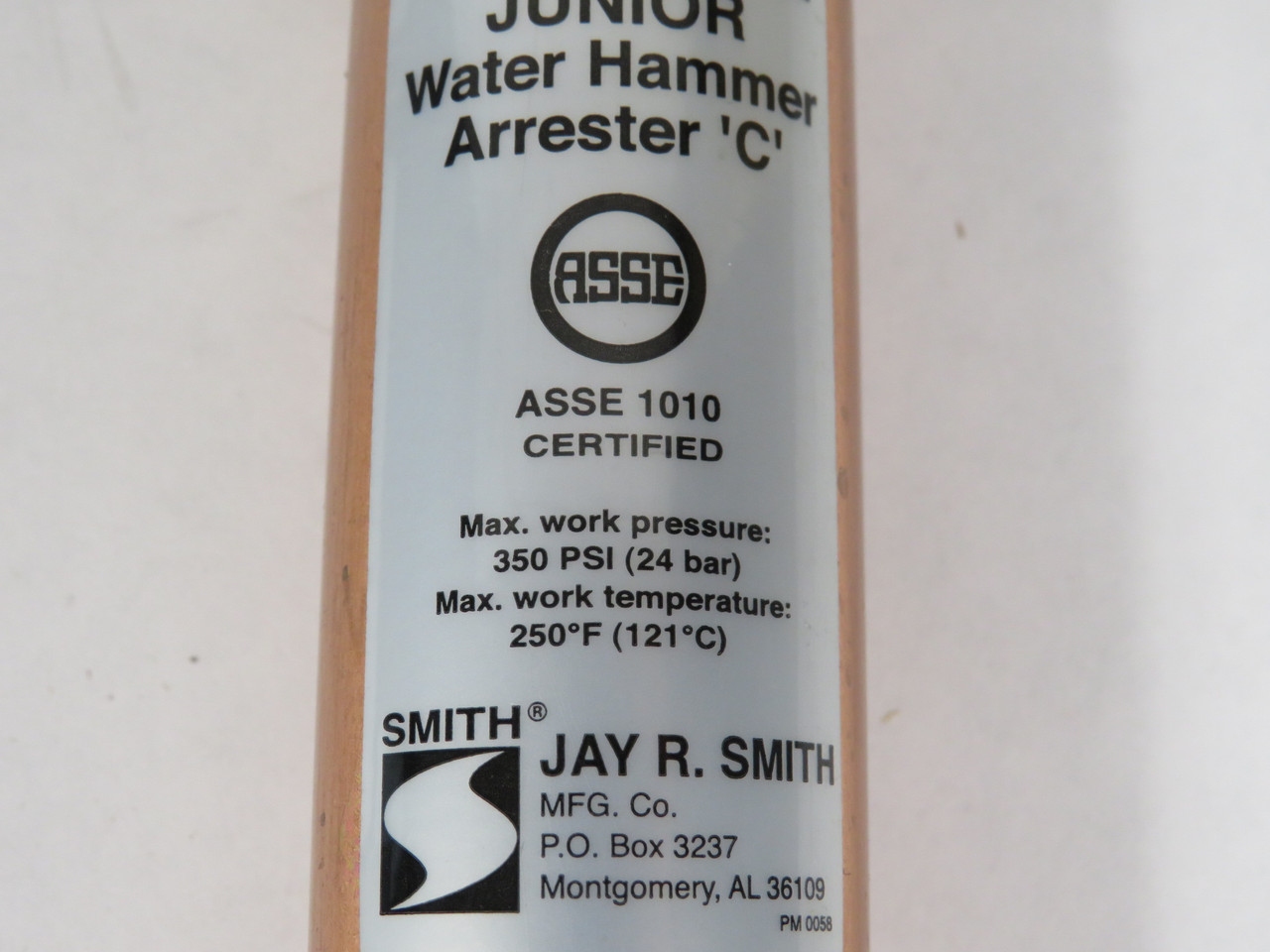 Jay R. Smith 5220/520-T-C Water Hammer Arrester 1" NPT 350psi BOX DAMAGE NEW