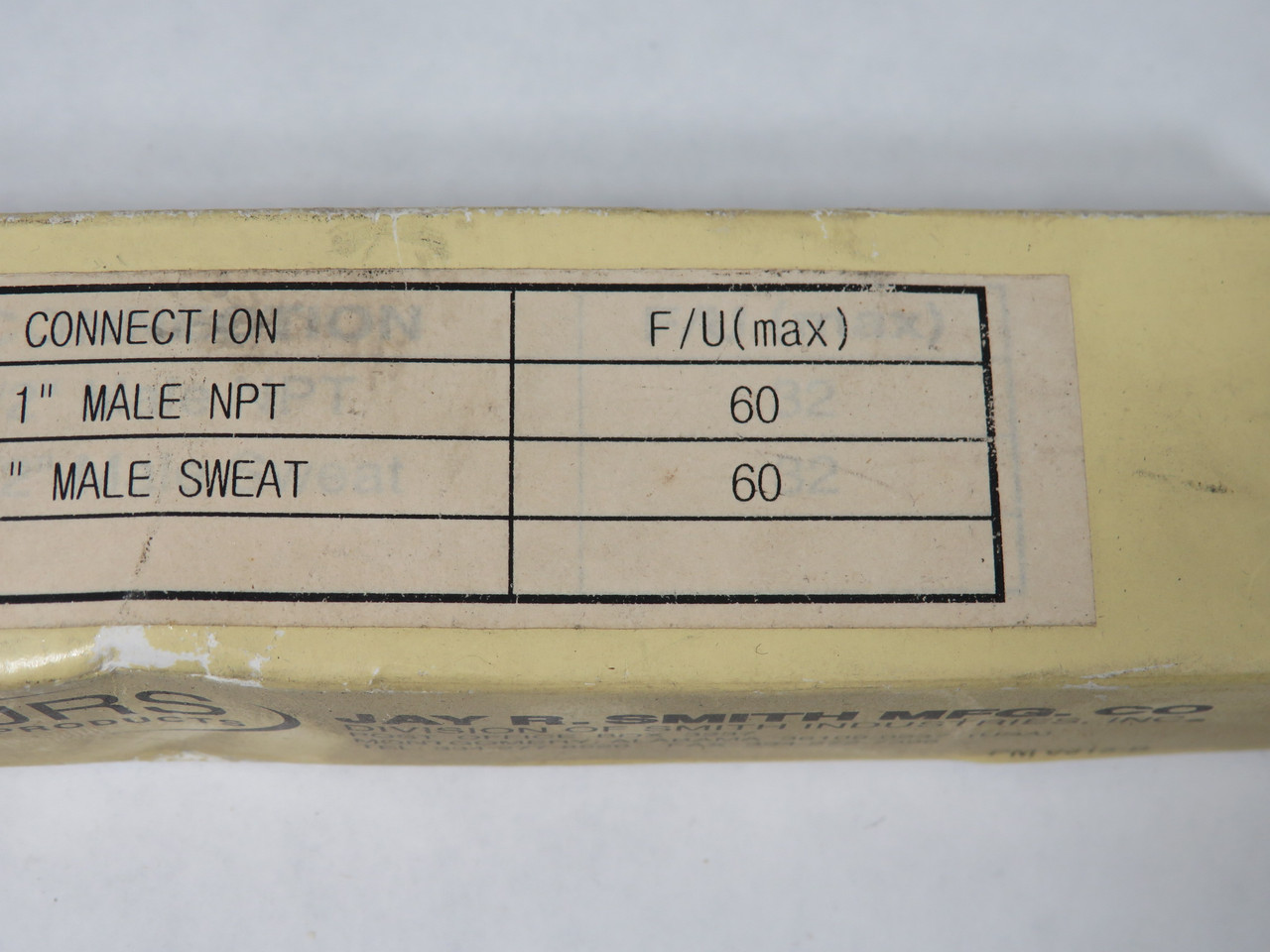 Jay R. Smith 5220/520-T-C Water Hammer Arrester 1" NPT 350psi BOX DAMAGE NEW