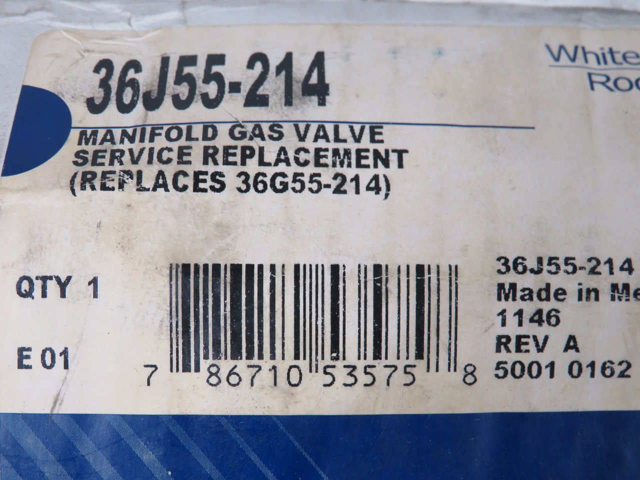Emerson White-Rodgers 36J55-214 Electronic Ignition Gas Valve 24V BOX DMG NEW