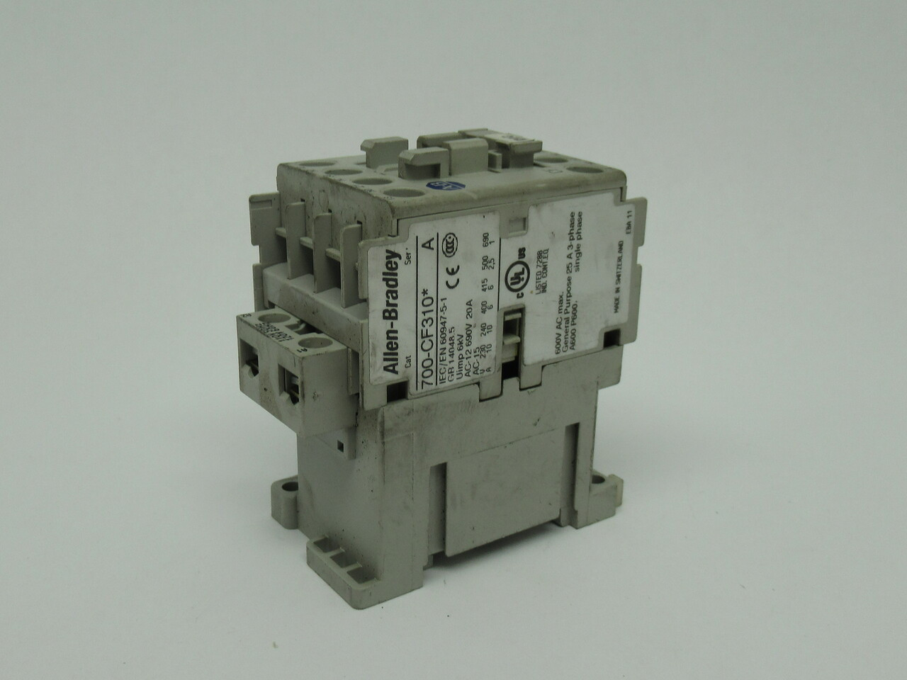 Allen-Bradley 700-CF310D Control Relay 110V@50Hz 120V@60Hz 6kV Ser A USED