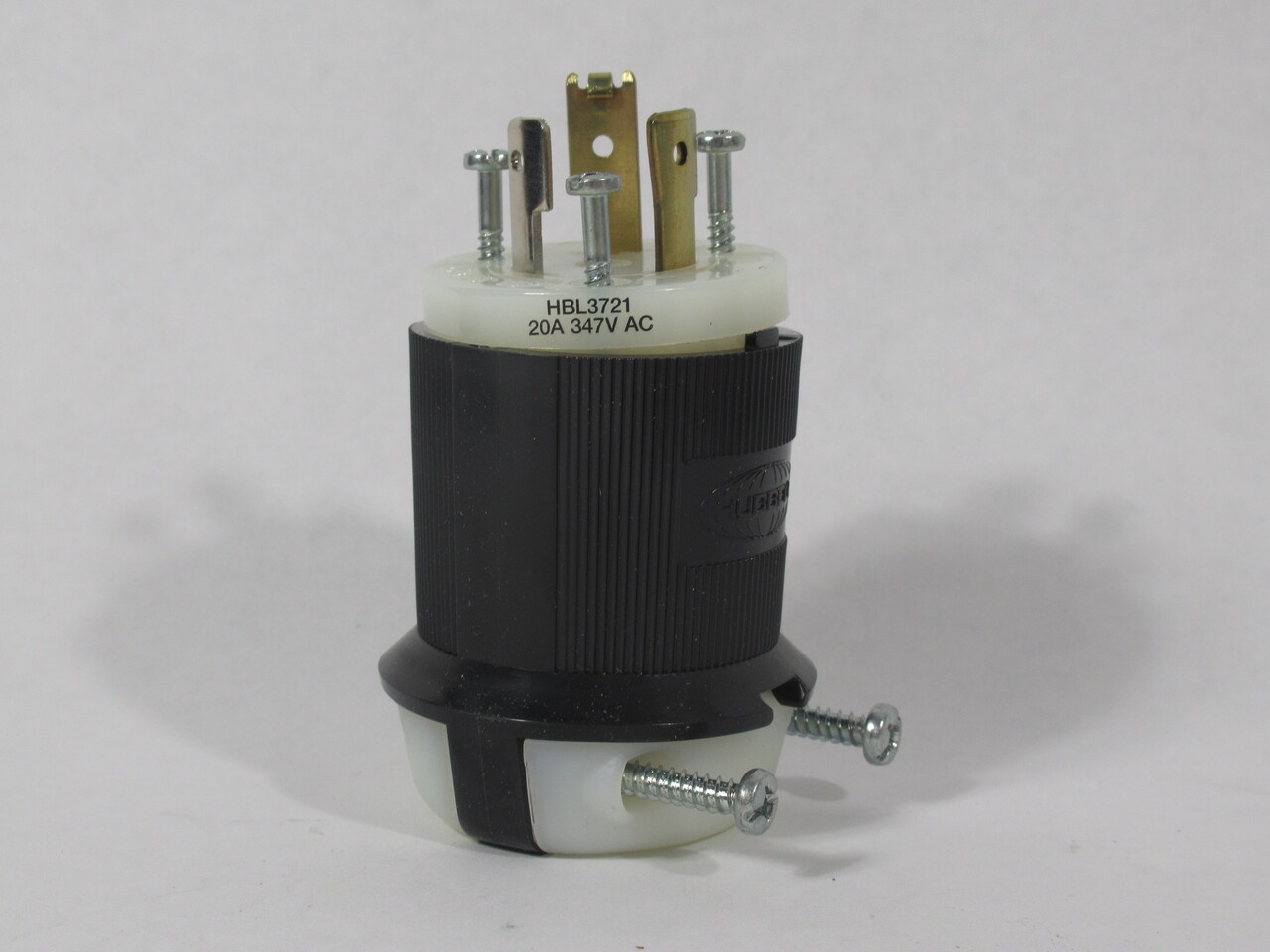 Hubbell HBL3721 Insulgrip Twistlock Plug 20A 347VAC 3W 2P NEW