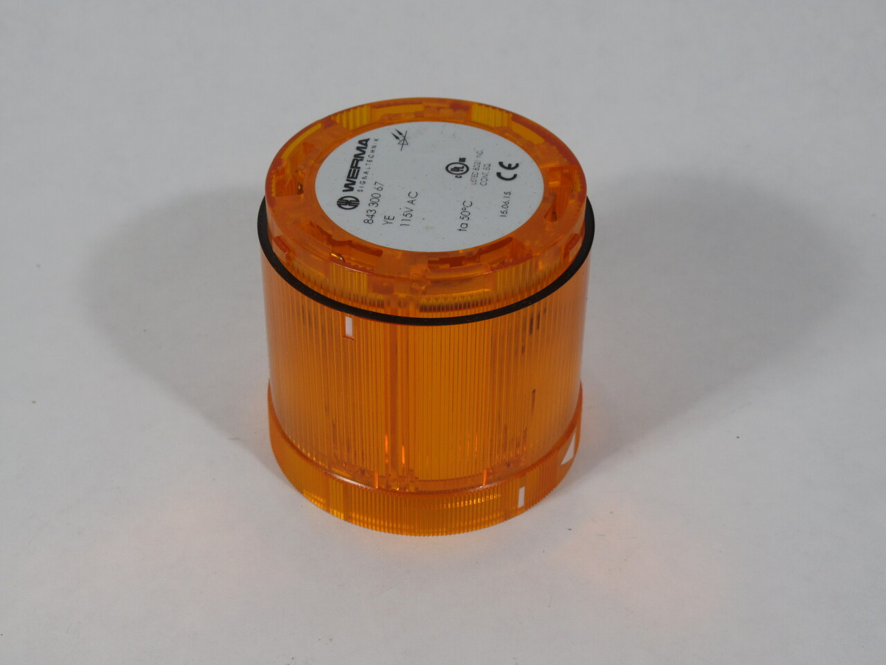 Werma 843-300-67 LED Permanent Light Element YELLOW 115VAC 20mA DAMAGED BOX NEW