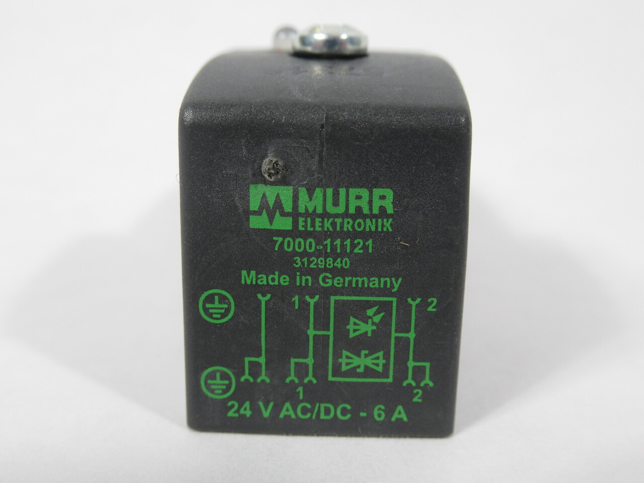 Murrelektronik 7000-11121 Valve Connector w/ Varistor & LED Indicator 24V 6A NOP