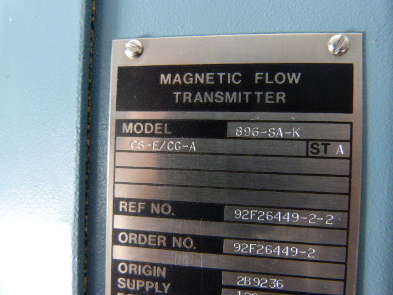 Foxboro 896-SA-K Magnetic Flow Transmitter Enclosure USED