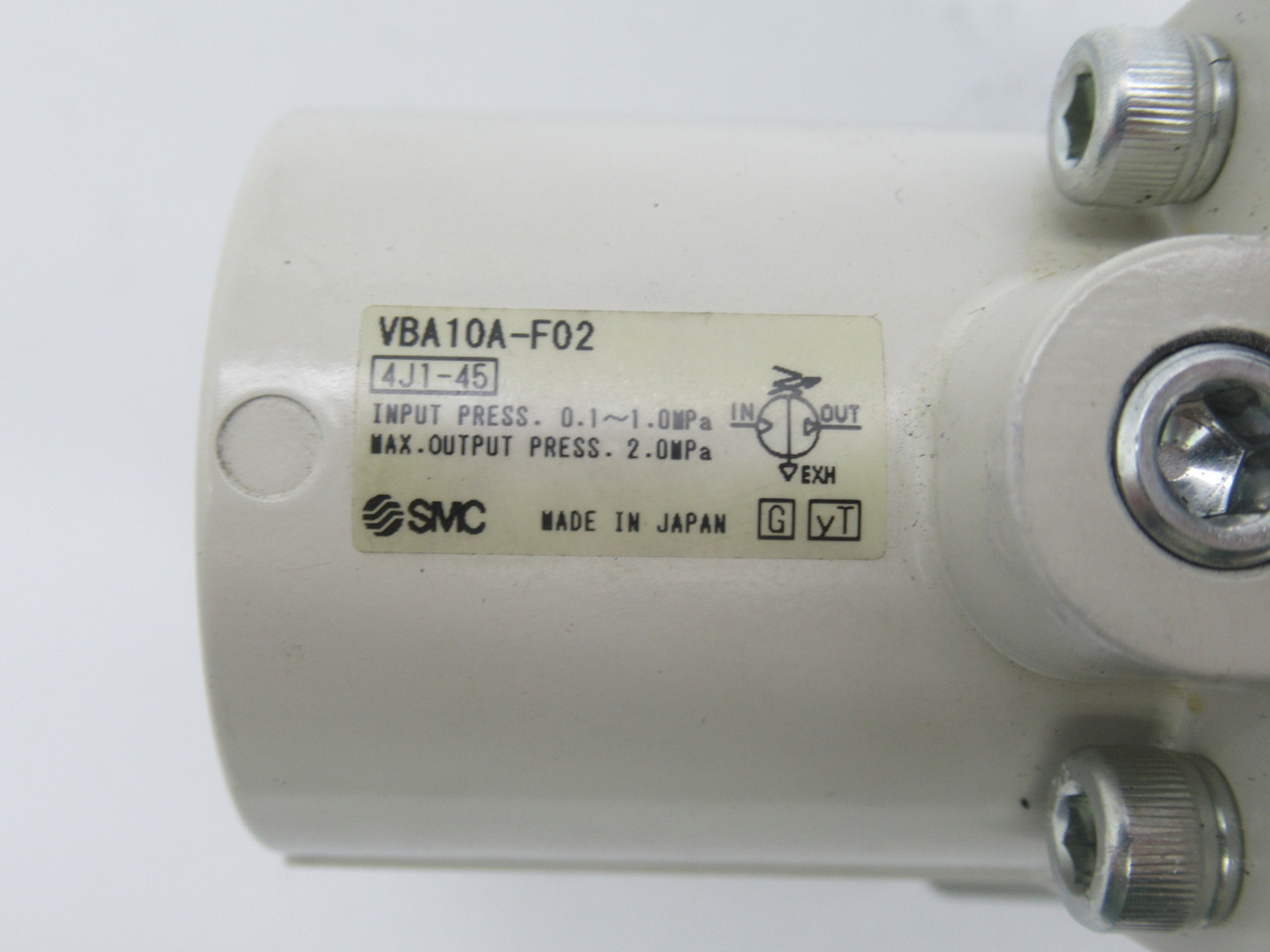 SMC VBA10A-F02 Booster Regulator 1/4" 0.1-1.0 MPa USED
