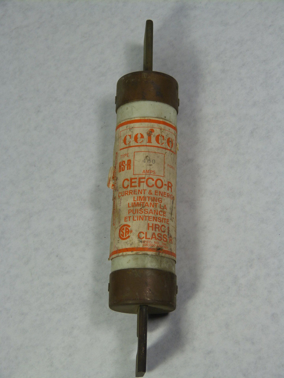 Cefco HRS 400 Class RK1 400A 600V Fuse USED