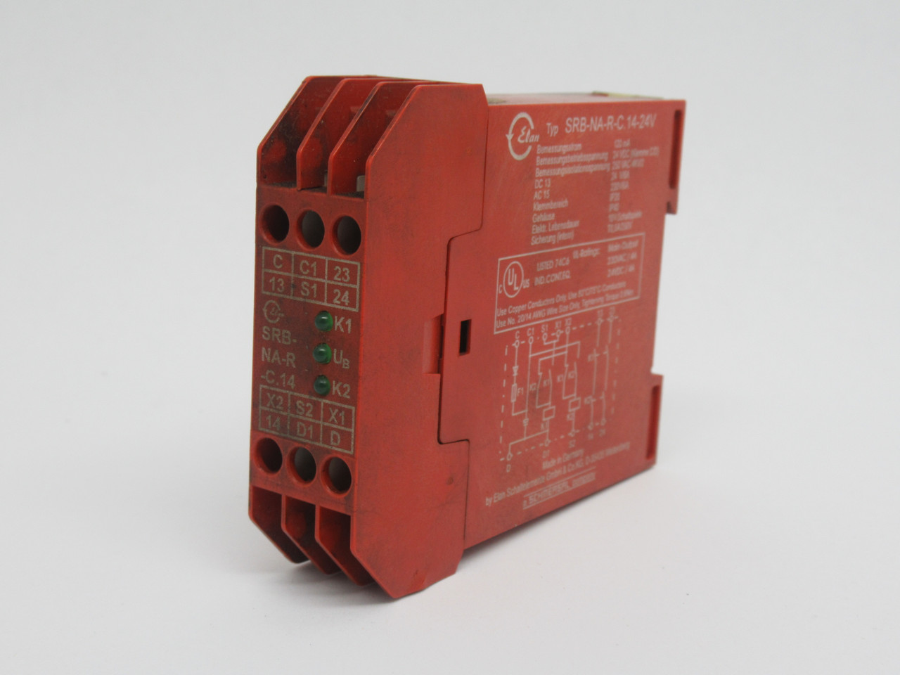 Elan SRB-NA-R-C.14-24V Safety Relay 24VDC 120mA 2NO USED