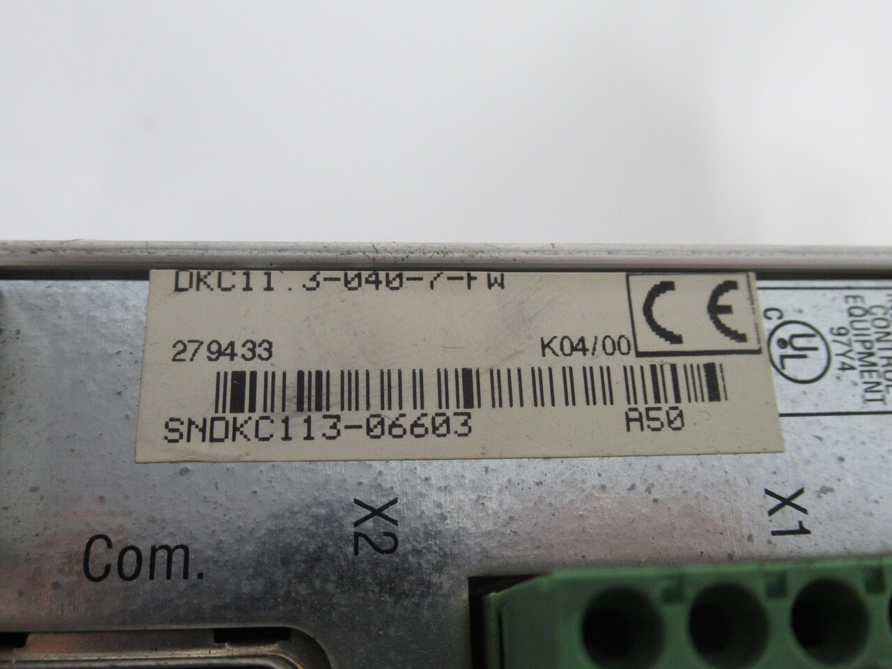 Rexroth DKC11.3-040-7-FW Servo Drive *No Front Cover/COS DMG* USED