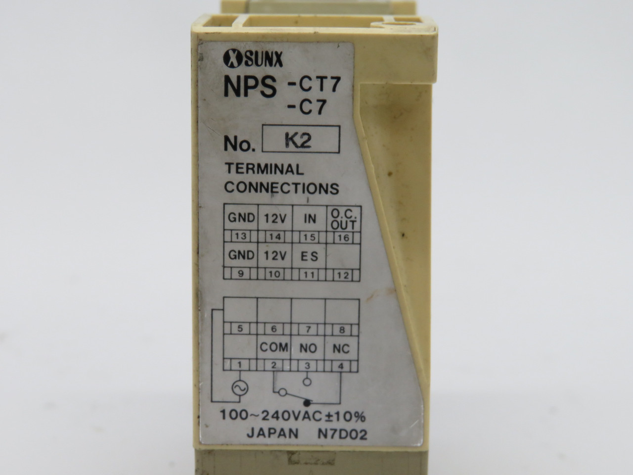 SUNX NPS-CT7 Input Sensor Controller 100-240VAC USED
