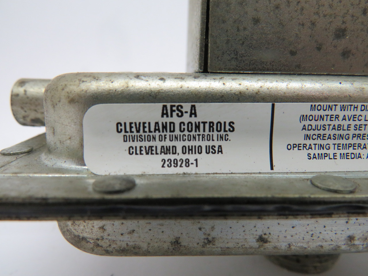 Cleveland Controls AFS-A Air Pressure Switch 120-277VAC 15A 50/60Hz USED