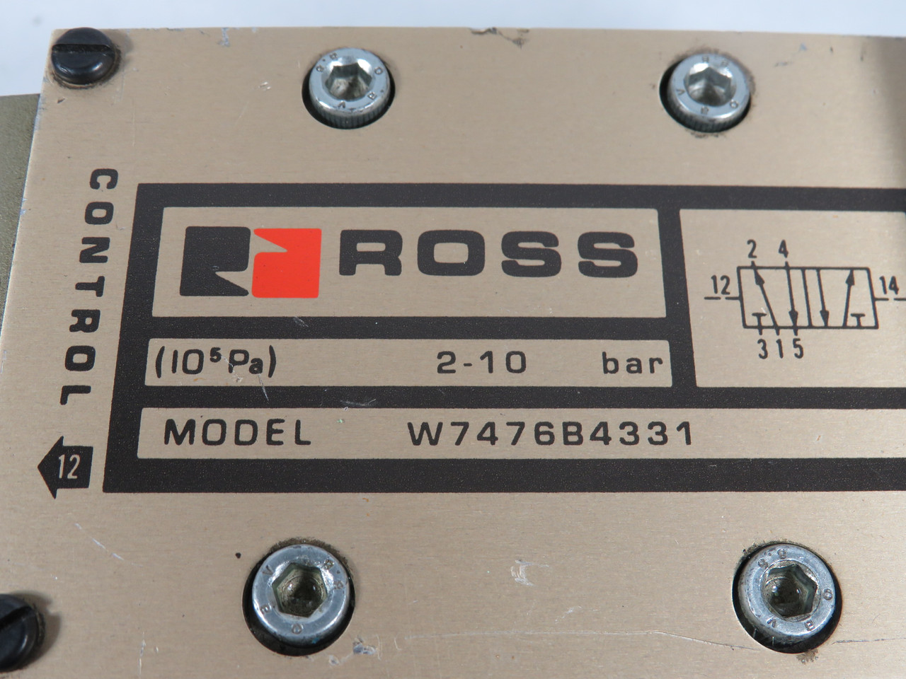 Ross W7476B4331 Solenoid Valve 110V@50Hz 110-120V@60Hz 2-10bar SHELF WEAR NOP