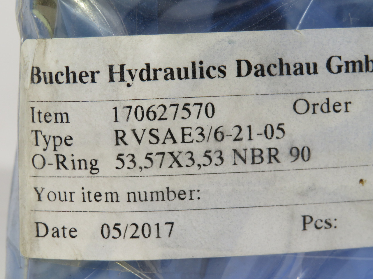Bucher Hydraulics RVSAE3/6-21-05 Spring-Loaded Check Valve 2" 0,5bar NWB