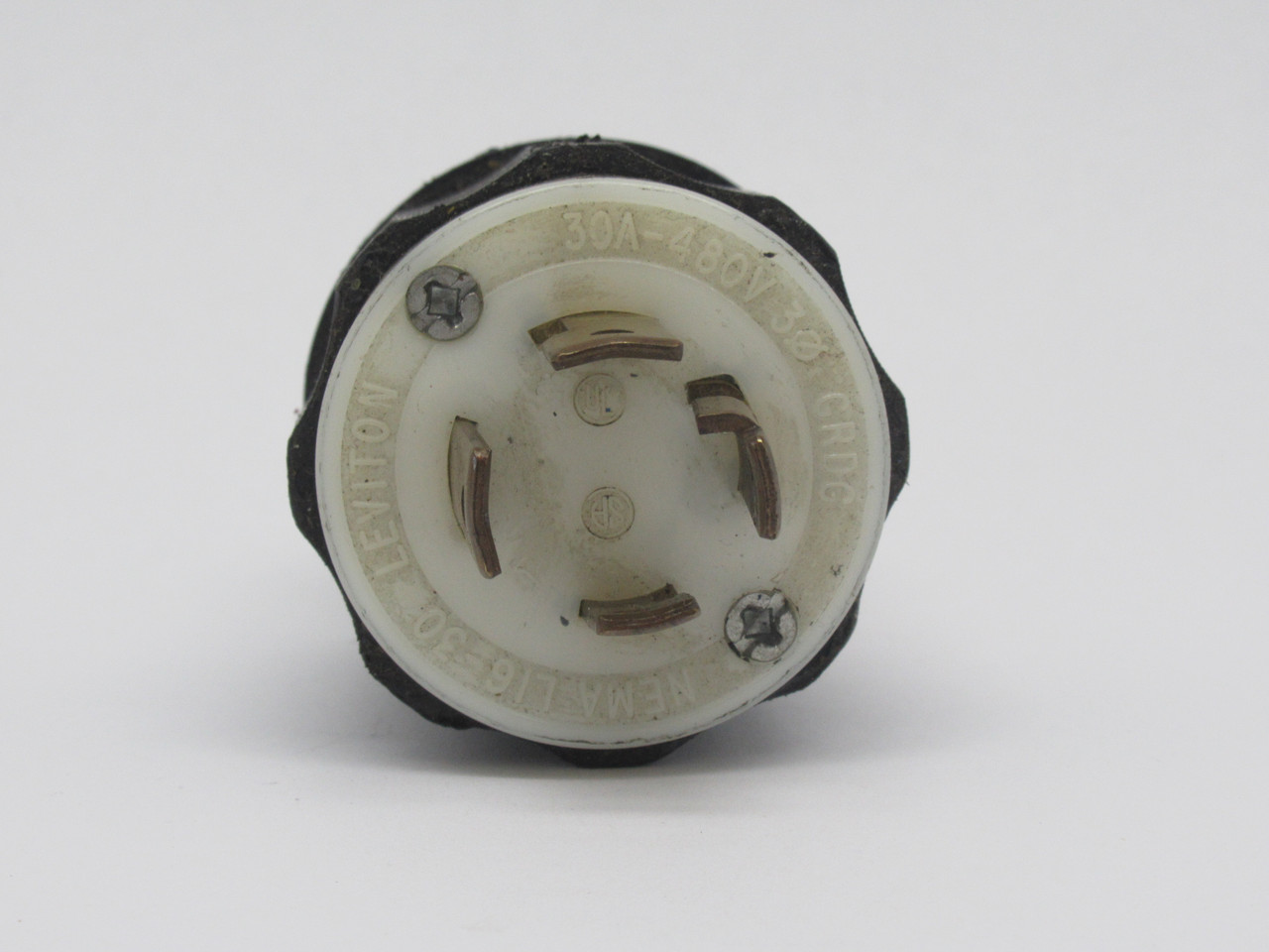 Leviton 2731 Twist Locking Plug 30A 480V 3P 4W *MISSING SCREW* USED