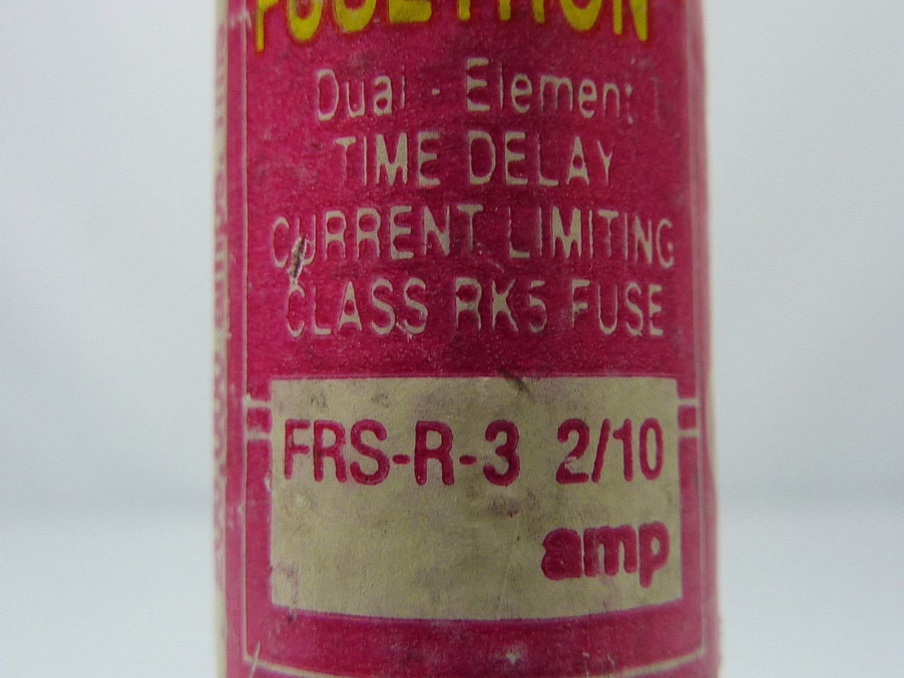 Fusetron FRS-R-3-2/10 Dual Element Time Delay Fuse 3-2/10A 600V USED