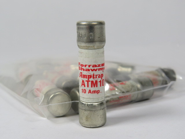 Ferraz Shawmut ATM10 Fuse 10A 600V Lot of 10 USED