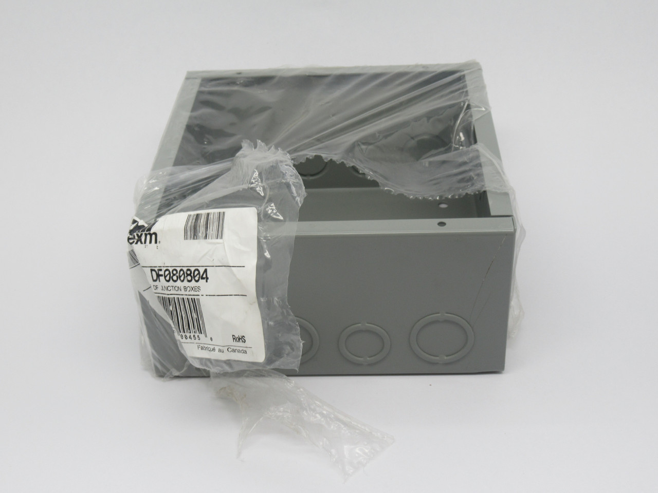 EXM 1100-DF080804 Type 1 Junction Box 8" L x 8" W x 4" W MISSING COVERPLATE NEW