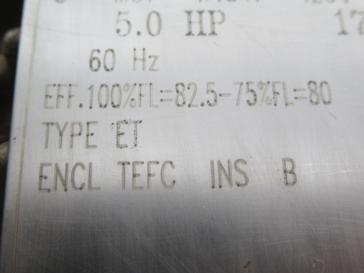 Weg 5.0HP 1720RPM 575V TEFC 3Ph 5.20A 60Hz RUST USED