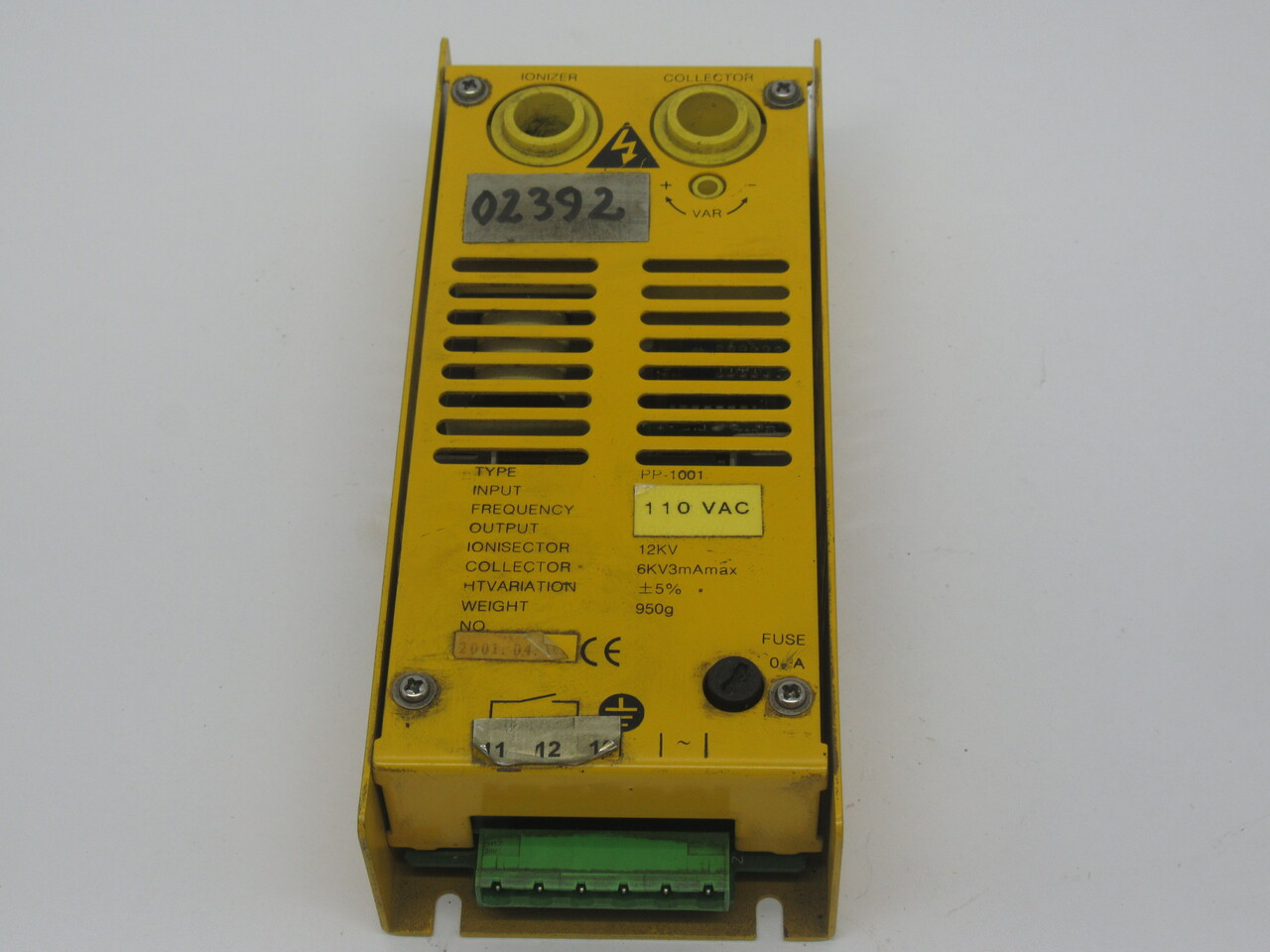 Plymovent PP-1001 High Voltage Generator 110VAC USED