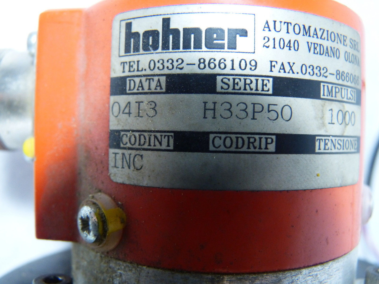 GEC Alsthom RX520K Electric Motor 2800RPM 119V C/W Hohner Encoder USED