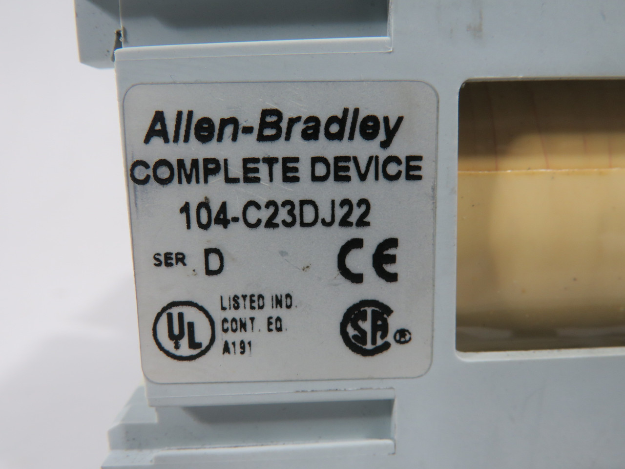 Allen-Bradley 104-C23DJ22 MCS-C Reversing Contactor 23A 24VDC IEC USED