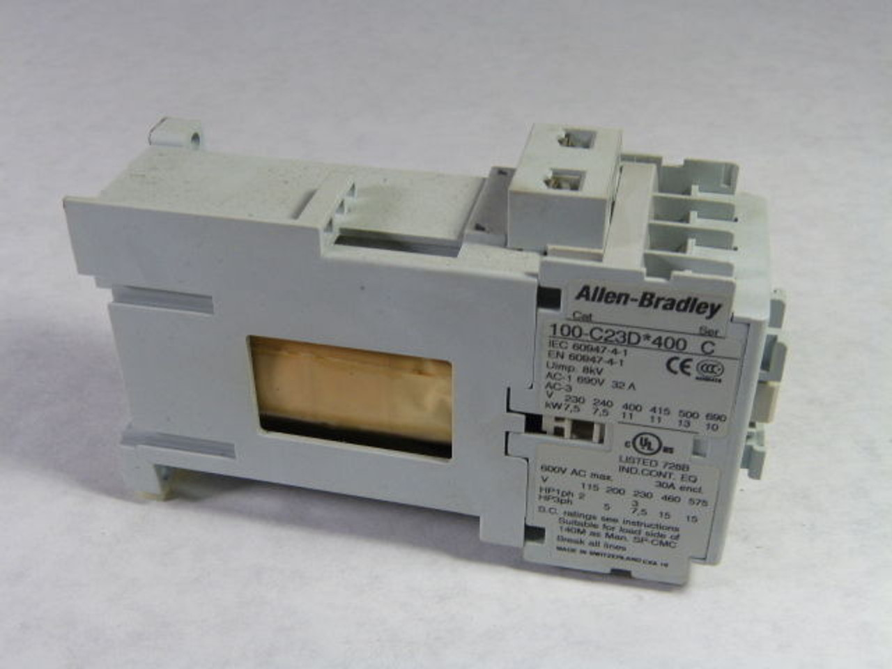 Allen-Bradley 100-C23DJ400 MCS-C Contactor IEC 23A 24VDC USED