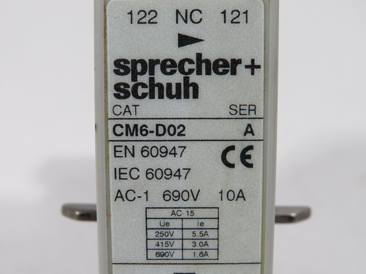 Sprecher + Schuh CM6-D02 Series A Mechanical Interlock 2NC 690V 10A USED