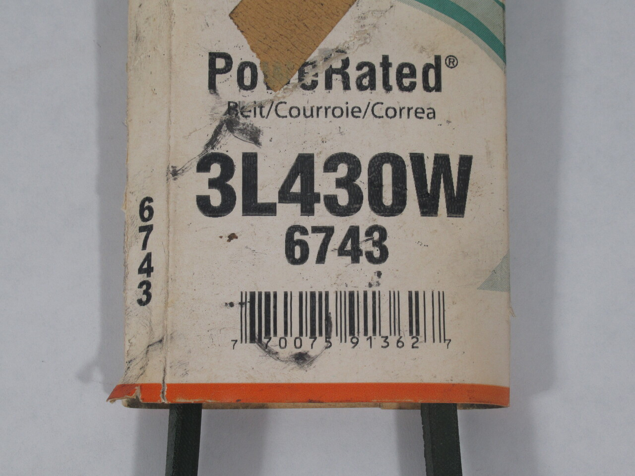 NAPA 3L430W Power Rated V-Belt 43" L x 0.375" W NEW