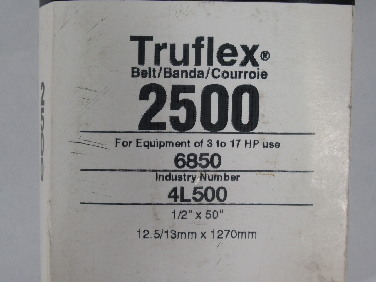 Gates 2500 Truflex V-Belt 50" L x 0.5" W x 0.31" T NEW