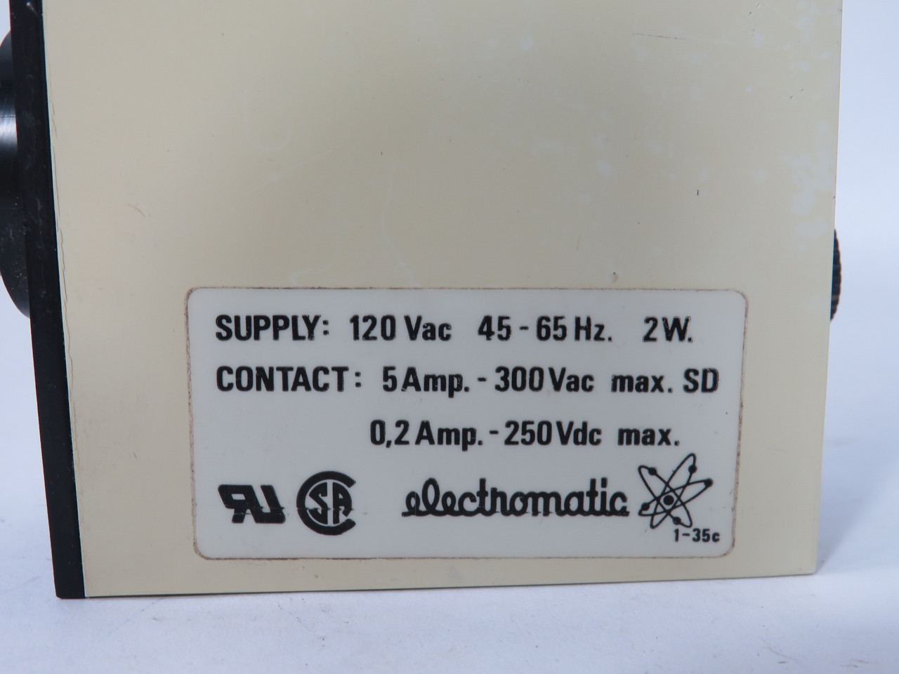 Electromatic SA20512018S Delay On Timer 0.8-18Sec 120VAC 11-Pin USED