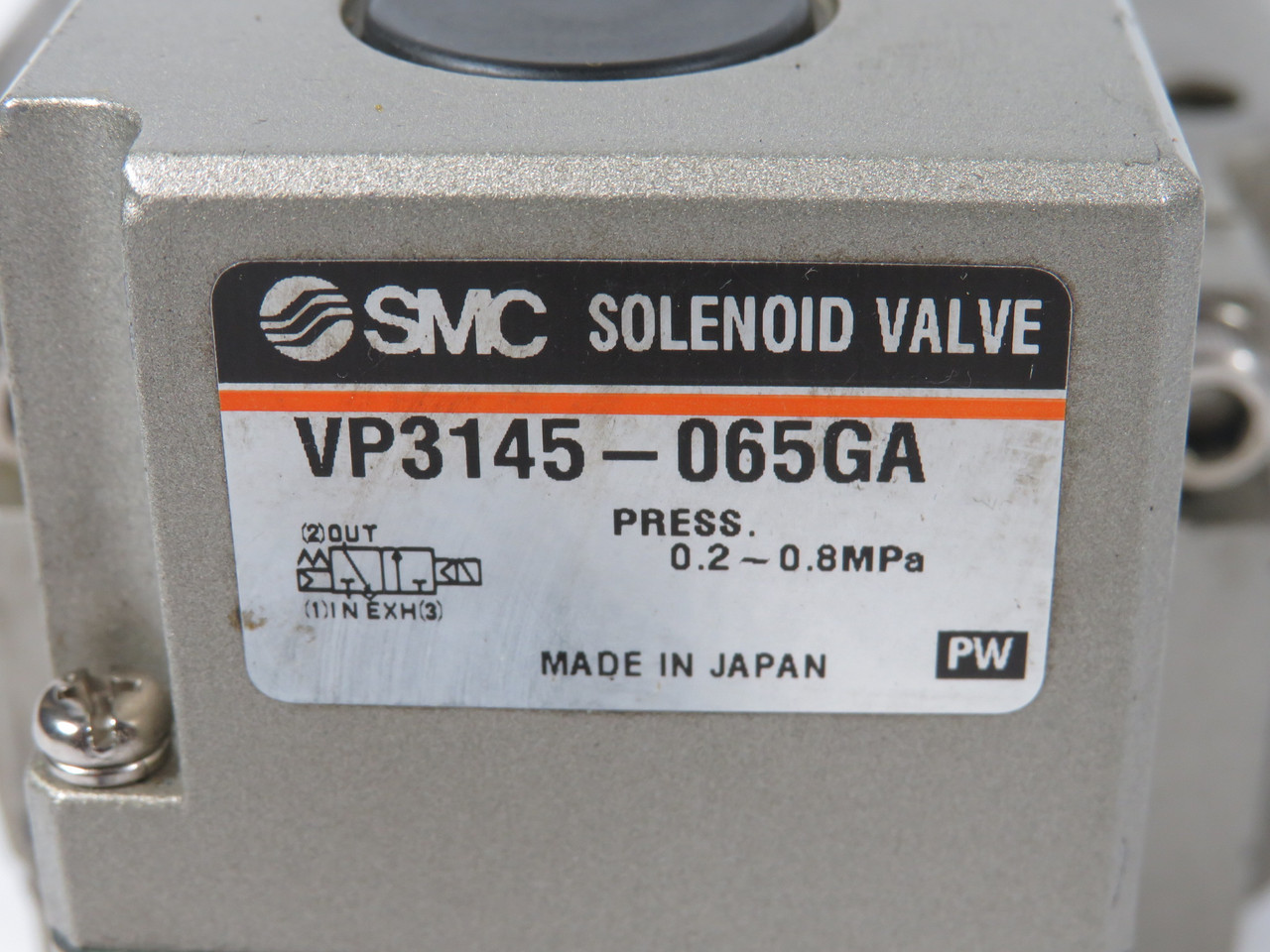 SMC VP3145-065GA 3-Port Solenoid Valve 3/4" RC Thread USED