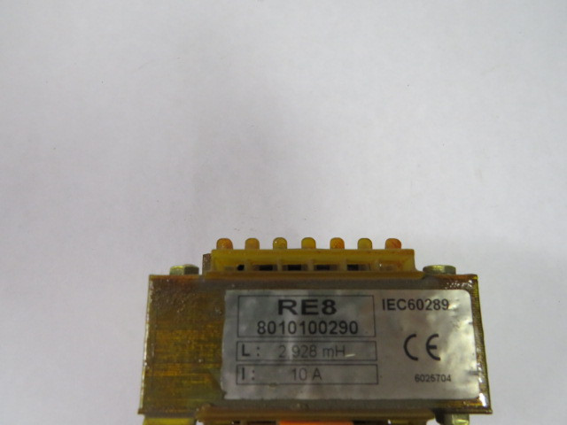 DF Electric RE8 8010100290 Line Reactor 1PH 230V 10A 2,928mh 50Hz. USED