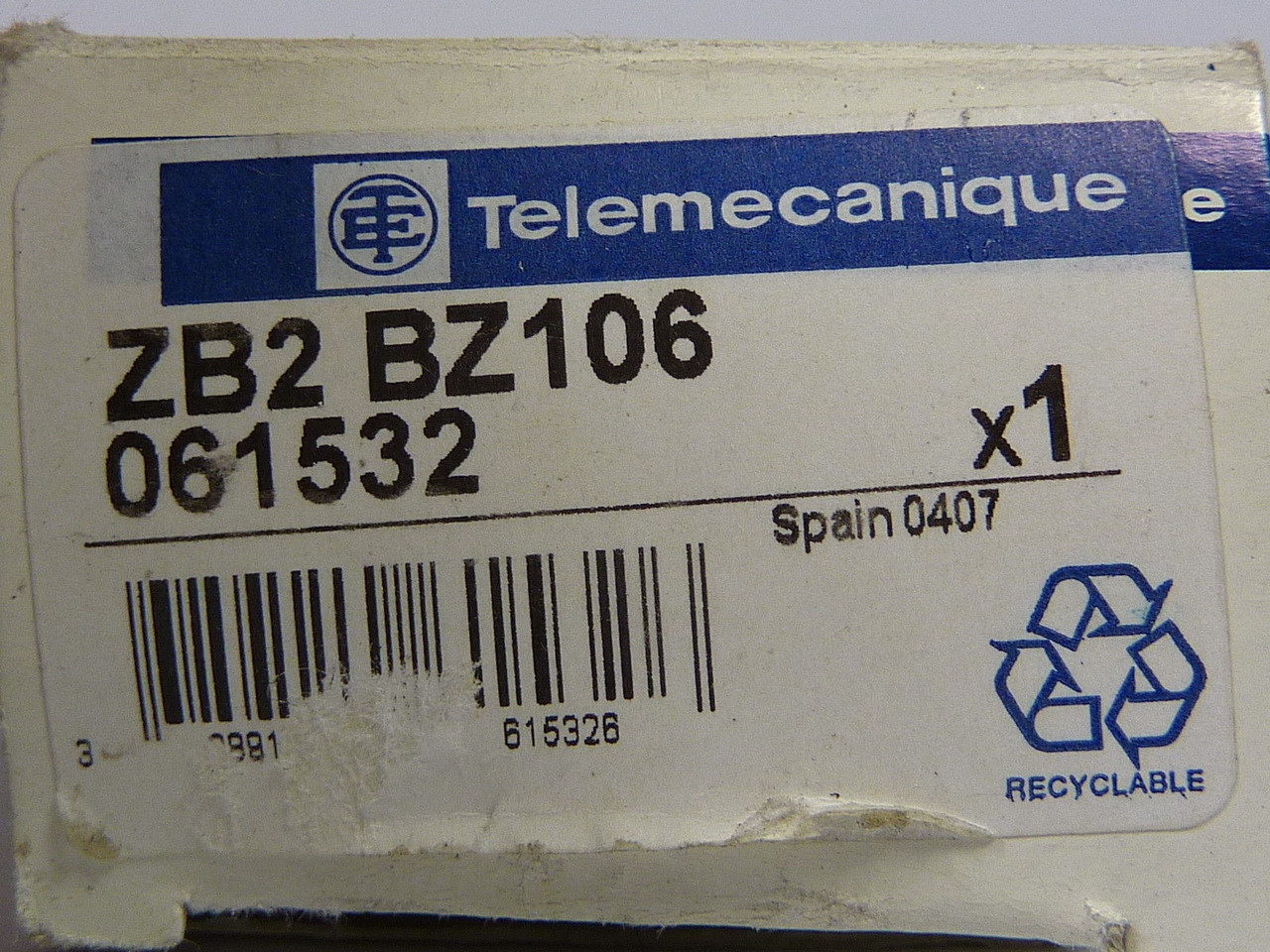 Telemecanique ZB2-BZ106 Push Button Contact Block ! NEW !