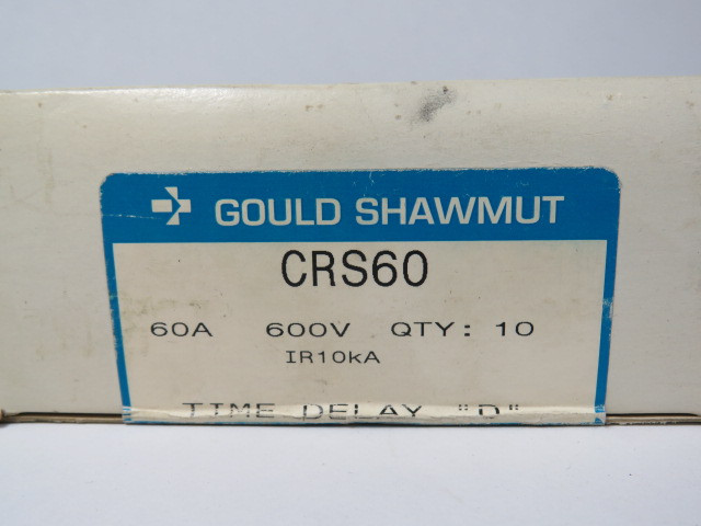 Gould Shawmut CRS60 Dual Element Fuse 60A 600V 10-Pack DMG BOX NEW