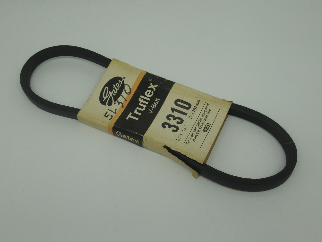 Gates 3310 Truflex V-Belt 31" L x 0.625" W x 0.375" T *DAMAGED PACKAGE* NEW