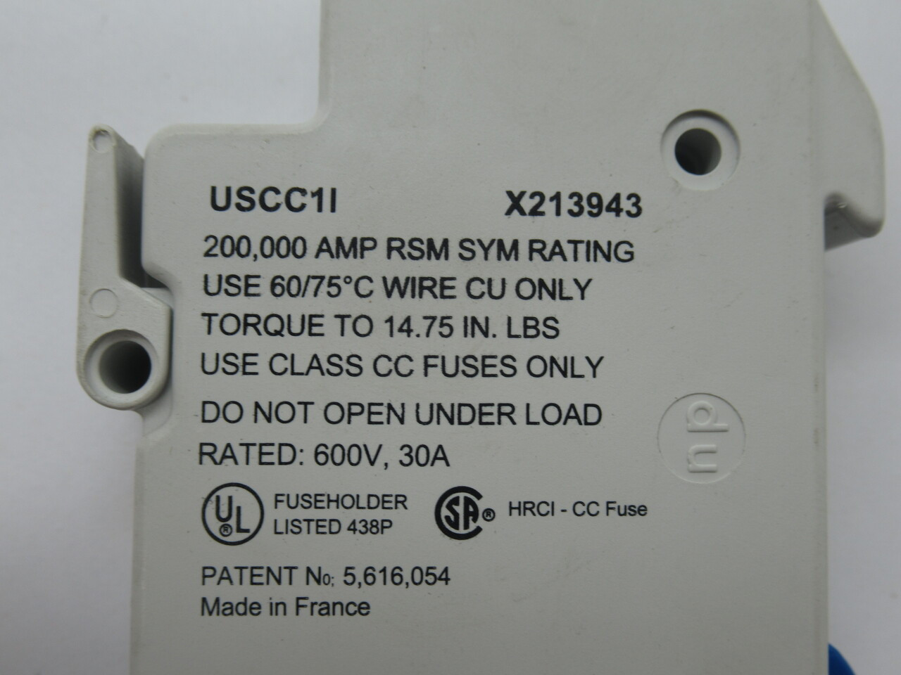 Ferraz Shawmut USCC1I Fuse Holder w/Indicator 30A 600V Lot of 5 USED