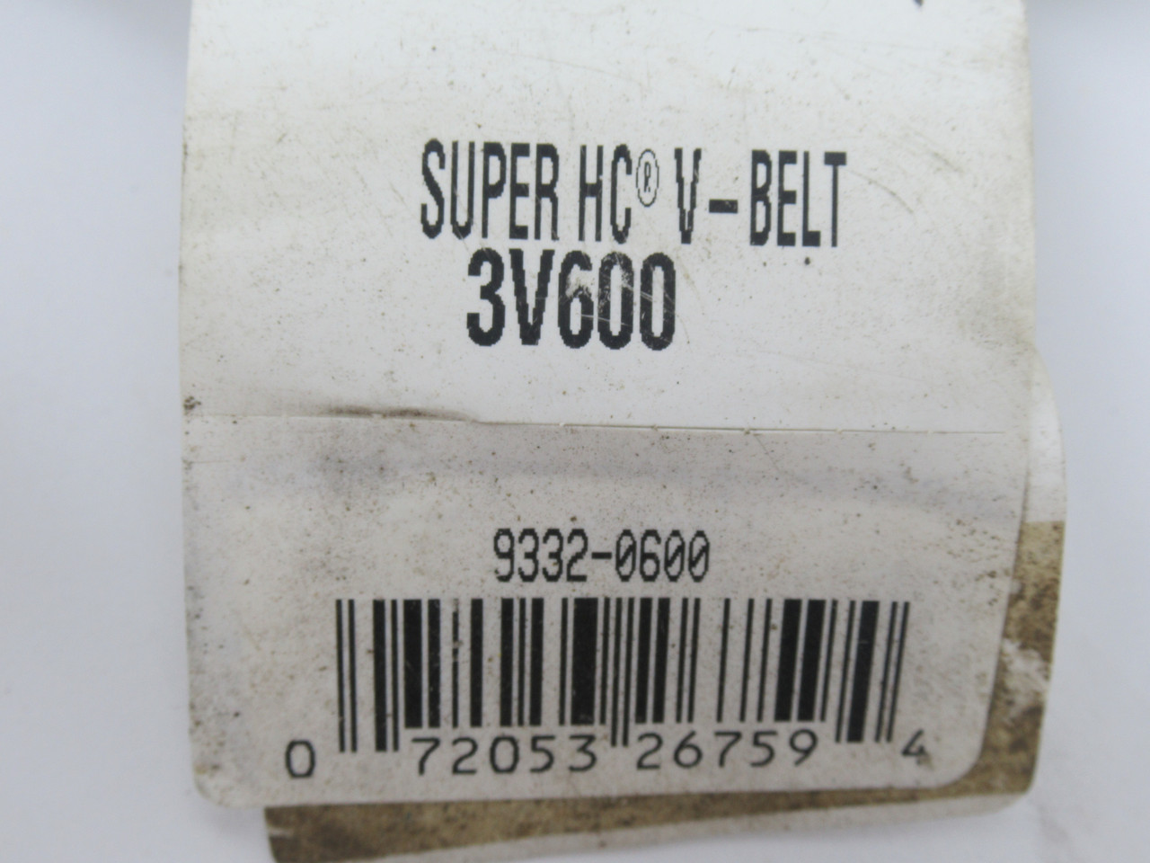 Gates 3V600 Super HC V-Belt 60" L x 0.375" W x 0.33" T NEW