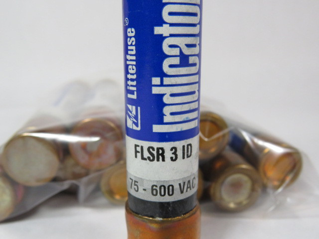Littelfuse FLSR-3-ID Dual Element Indicator Fuse 3A 600V Lot of 10 USED