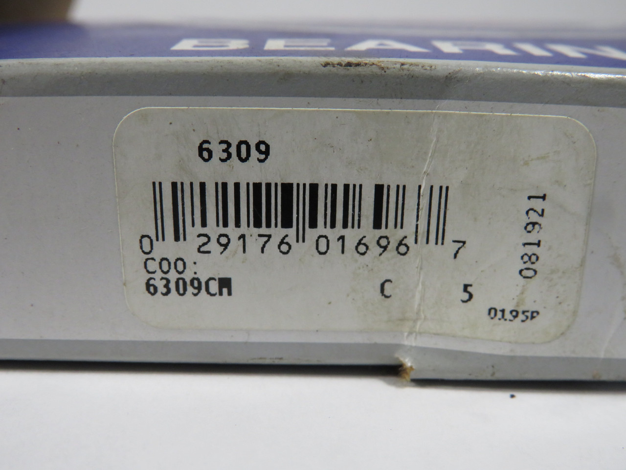 NSK 6309CM Deep Groove Ball Bearing 45mm ID 100mm OD 25mm W BOX DAMAGE NEW