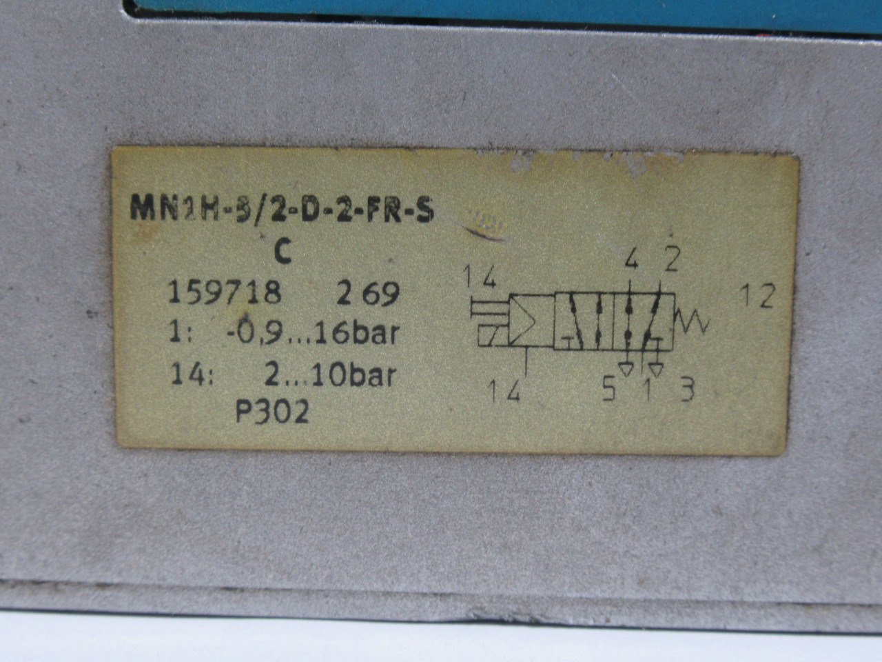 Festo 159718 MN1H-5/2-D-2-FR-S-C Solenoid Valve 0.9-16Bar COS DMG/NO COIL USED