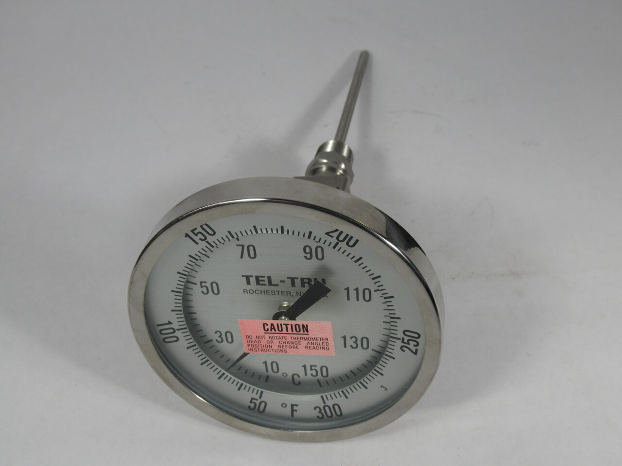 Tel-Tru Thermometer 42100607 AA575R 5" SS Thermometer 50/300FC DMG BOX NEW