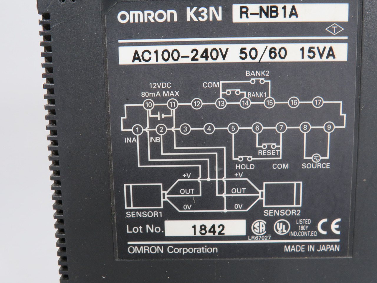 Omron K3NR-NB1A 5-Digit Frequency/Rate Panel Meter 100-240VAC *DMG BOX* NEW