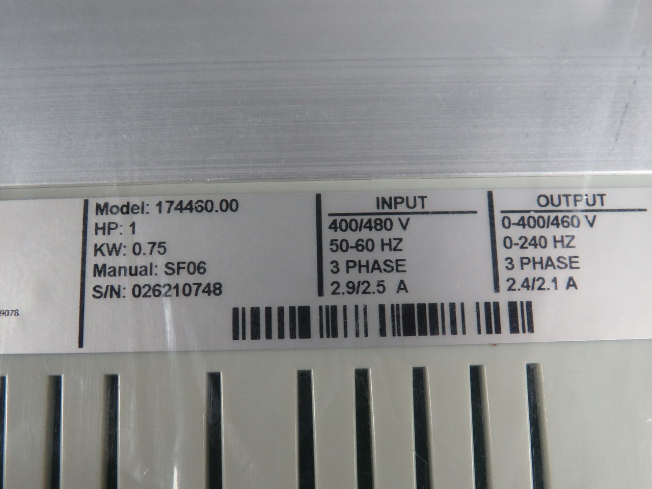 Leeson 174460.00 Adj. Speed AC Drive 1HP .75kW 400/480V 50-60Hz 3Ph DMG BOX NEW