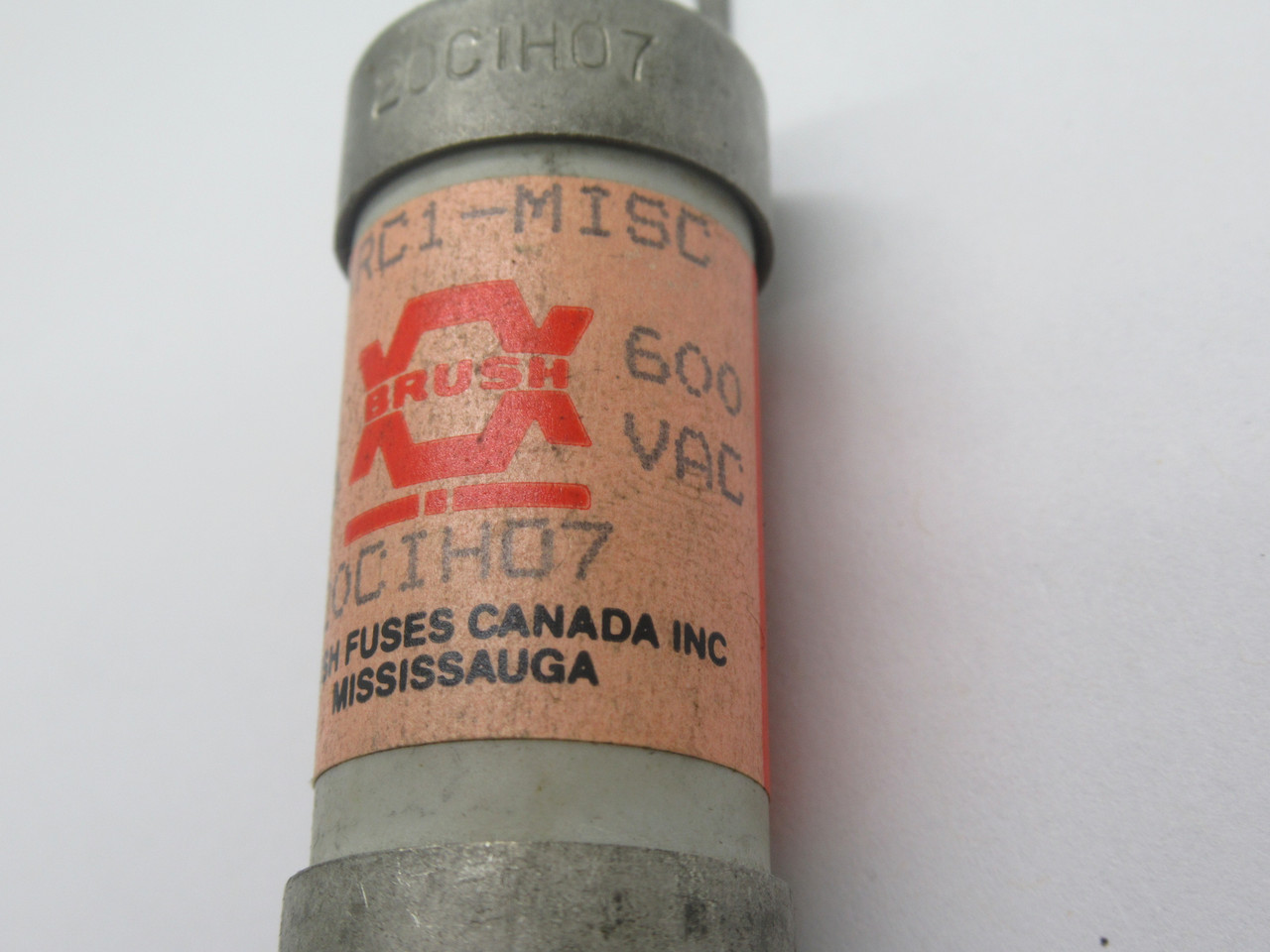 Brush Fuses Canada 20CIH07 Fuse 20A 600VAC USED